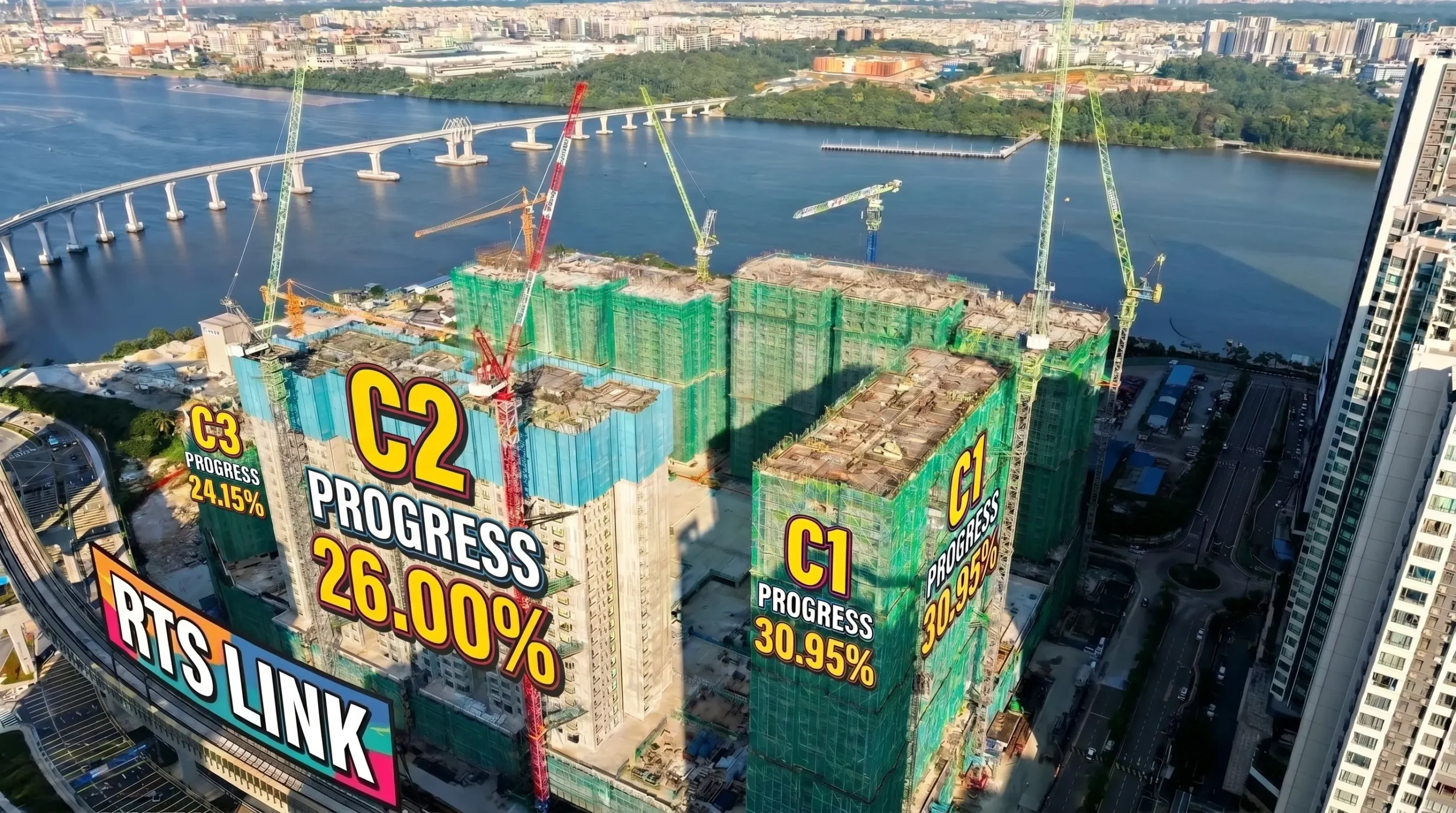 R&F Princess Cove Phase 3 rapid construction progress at superstructure phase