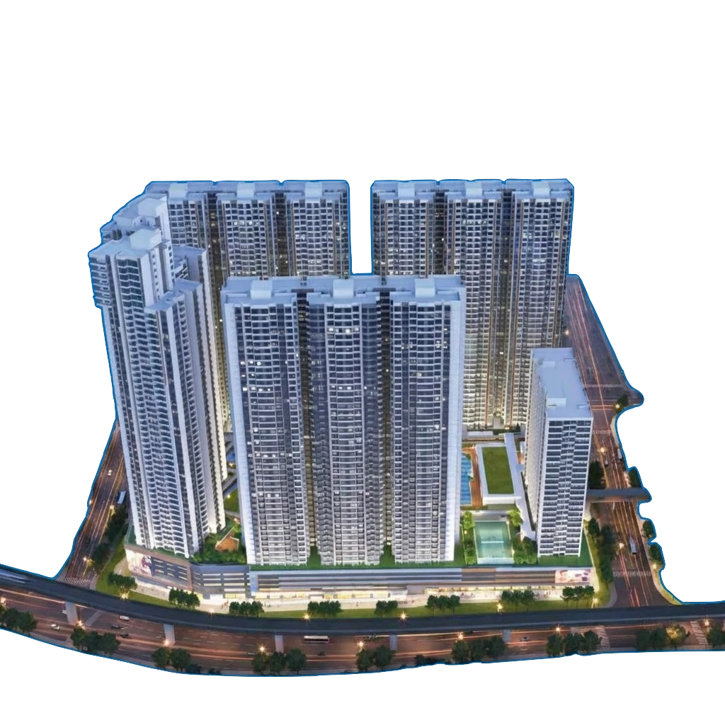 Architectural rendering of R&F Princess Cove Phase 3 luxury suites in Johor Bahru showing modern towers